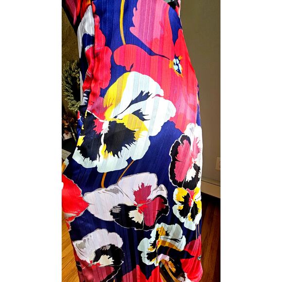 Lulus All About Love Royal Blue Floral Print Midi Dress, Sz S, NWOT - Picture 5 of 11